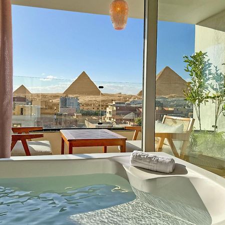 Galaxy Pyramids View Inn Kafret el-Gabal Kültér fotó